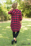Highland Plaid Tunic - Red