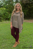 Hollyn Cowl Neck Top - Mocha