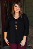 Curvy| In Perfect Harmony Top - Black