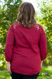 Curvy| In Perfect Harmony Top - Burgundy