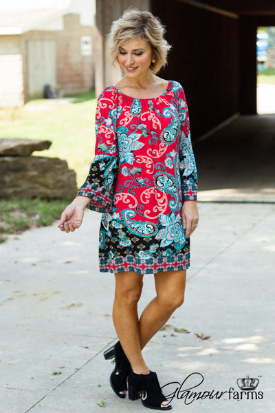Isabella Tunic/Dress - Dark Coral