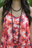 Jet Set Beaded Necklace - Black