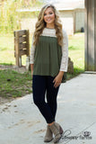 Juniper Lace Top - Olive