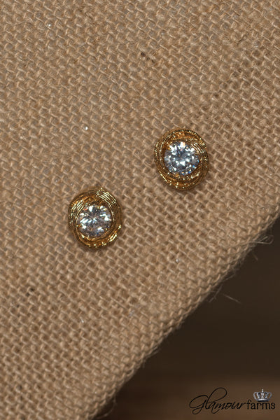 Just My Size Earring - Gold/Clear