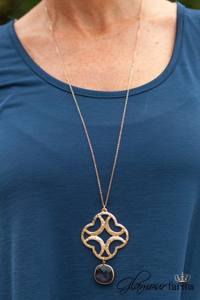 Keira Necklace - Amethyst/Gold