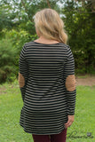 Lakewood Striped Tunic/Dress - Black/Oatmeal