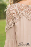 Laurel Lace Dress - Taupe