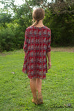 Lillian Floral Tunic/Dress - Burgundy