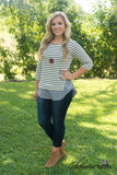 Long Grove Dot Top - Ivory/Blue