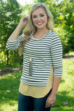 Long Grove Dot Top - Ivory/Mustard