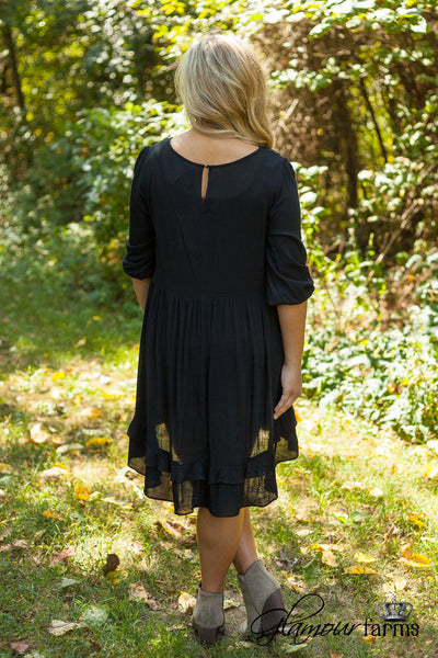 Lovely In My Life Tunic/Dress - Black