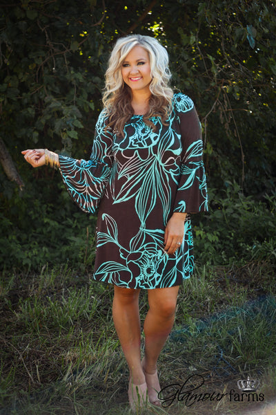 *1 LEFT - 3XL* Curvy| Made You Look Dress - Dark Brown