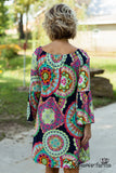 Made You Look Dress - Navy/Multi
