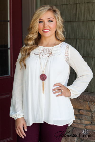 Magnolia Lace Top - Ivory