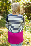 Matilda Striped Top - Navy