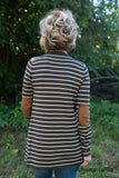 Mattie Striped Cardigan - Olive