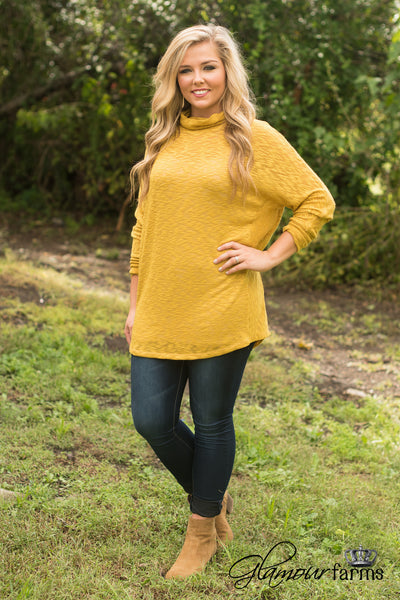 Memory Lane Sweater Tunic - Mustard