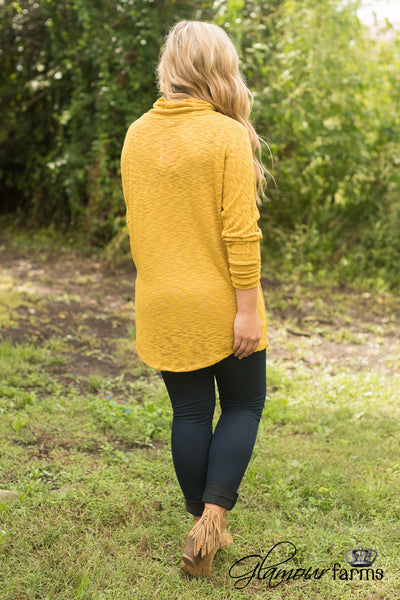 Memory Lane Sweater Tunic - Mustard