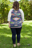 Curvy| Mesa Sky Top - Ivory/Multi