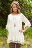 *1 LEFT - LARGE* Minie Lace Tunic - Ivory
