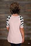 * 1 LEFT - SMALL* Miranda Dot Top - Light Pink