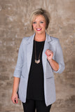 My Boyfriend's Back Blazer - Heather Gray