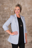 My Boyfriend's Back Blazer - Heather Gray