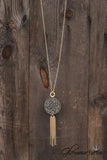 My Treasure Necklace - Dark Gray/Worn Gold