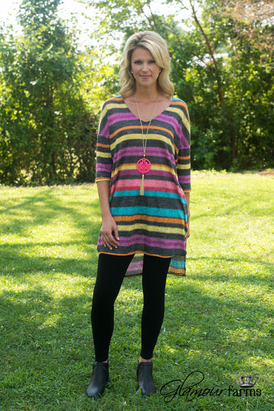Northern Lights Tunic - Black/Multi