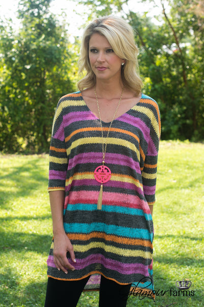 Northern Lights Tunic - Black/Multi