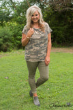 Curvy| Now You See Me Top - Camo