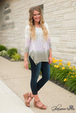 *1 LEFT - LARGE* Ombre Sunset Top - Ivory/Mauve