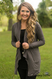 On The Run Cardigan - Dark Gray