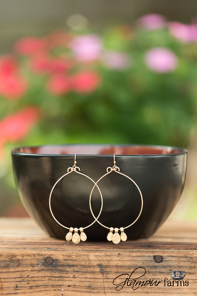 Pamona Hoop Earrings - Worn Gold
