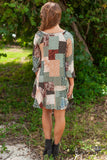 Patchwork In Paisley Tunic/Dress - Taupe/Multi