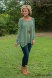 Peyton Striped Top - Green