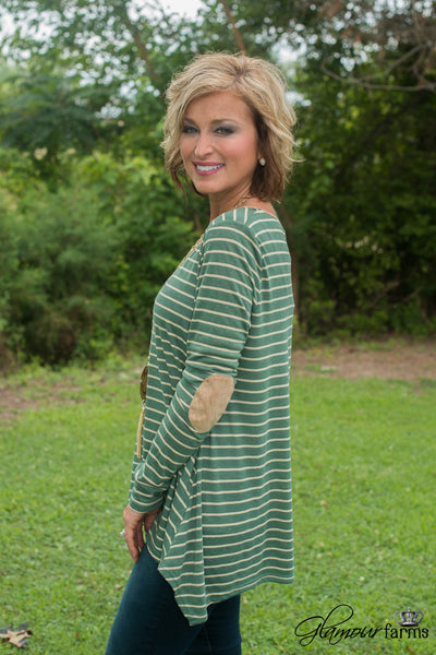 Peyton Striped Top - Green