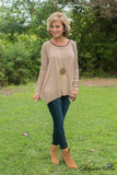 Peyton Striped Top - Mocha