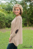 Peyton Striped Top - Mocha