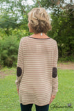 Peyton Striped Top - Mocha