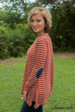 Peyton Striped Top - Rust