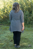 Curvy| Pretty Please Lattice Tunic - Dark Gray