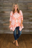 *1 LEFT - 1X* Curvy| Pretty Please Tunic - Coral/White