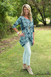 *1 LEFT - 3XL* Curvy| Pretty Please Tunic - Navy