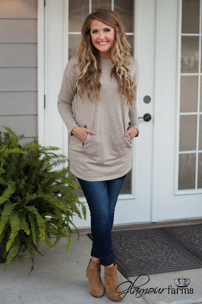Remember When Tunic/Dress - Oatmeal