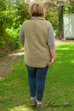 Curvy| Rivers Edge Trench Vest - Olive