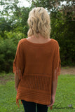Rosewood Fringe Poncho - Rust