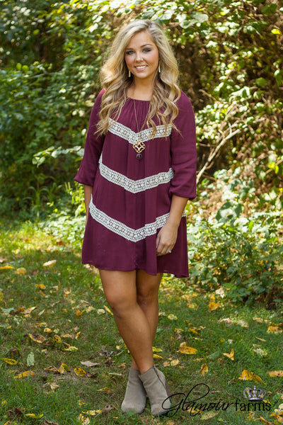 Ruby Star Tunic/Dress - Burgundy