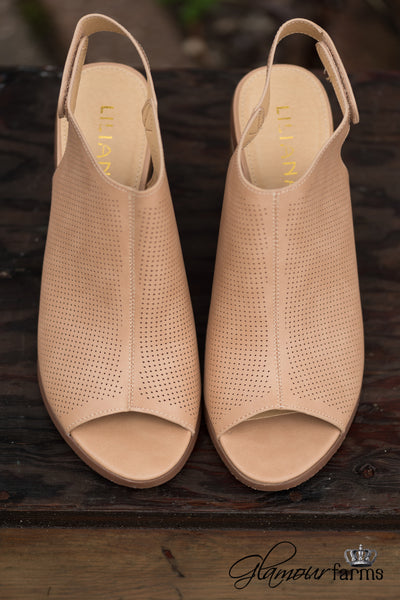 Sandraya Open Toe Bootie - Tan