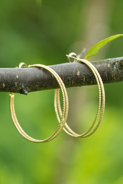 Savannah Hoop 1 1/4 - Gold